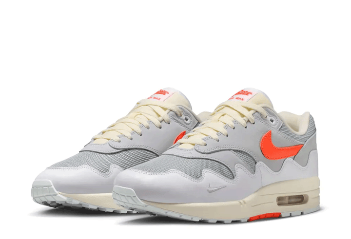 Nike Air Max 1 Patta Waves Blanc Hyper Crimson Bracelet Inclus