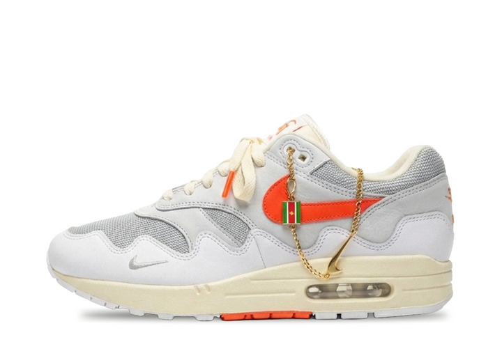 Nike Air Max 1 Patta Waves Blanc Hyper Crimson Bracelet Inclus