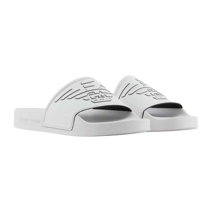 Emporio Armani Slides Senior Homme – White
