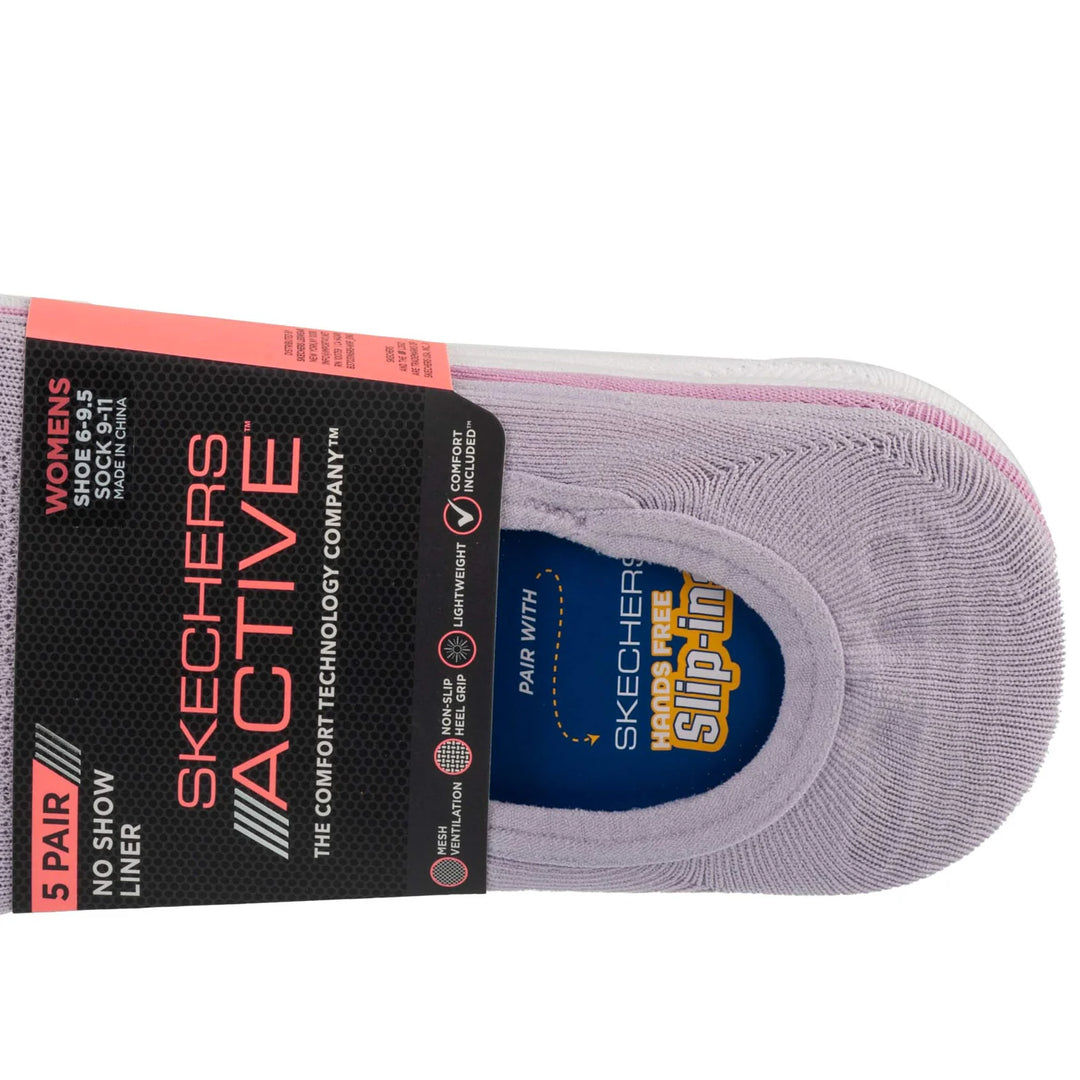 Skechers 5PK Microfiber Liner  – Women – Pastel Mix